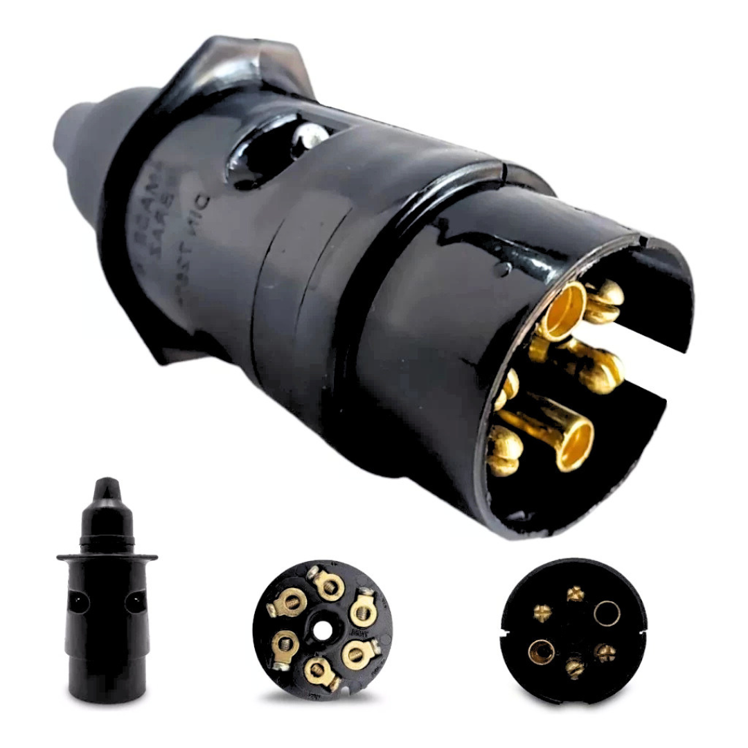 Kit Eletrico Instalação Lanterna Carretinha 6 polos com cabo - Imagem 2