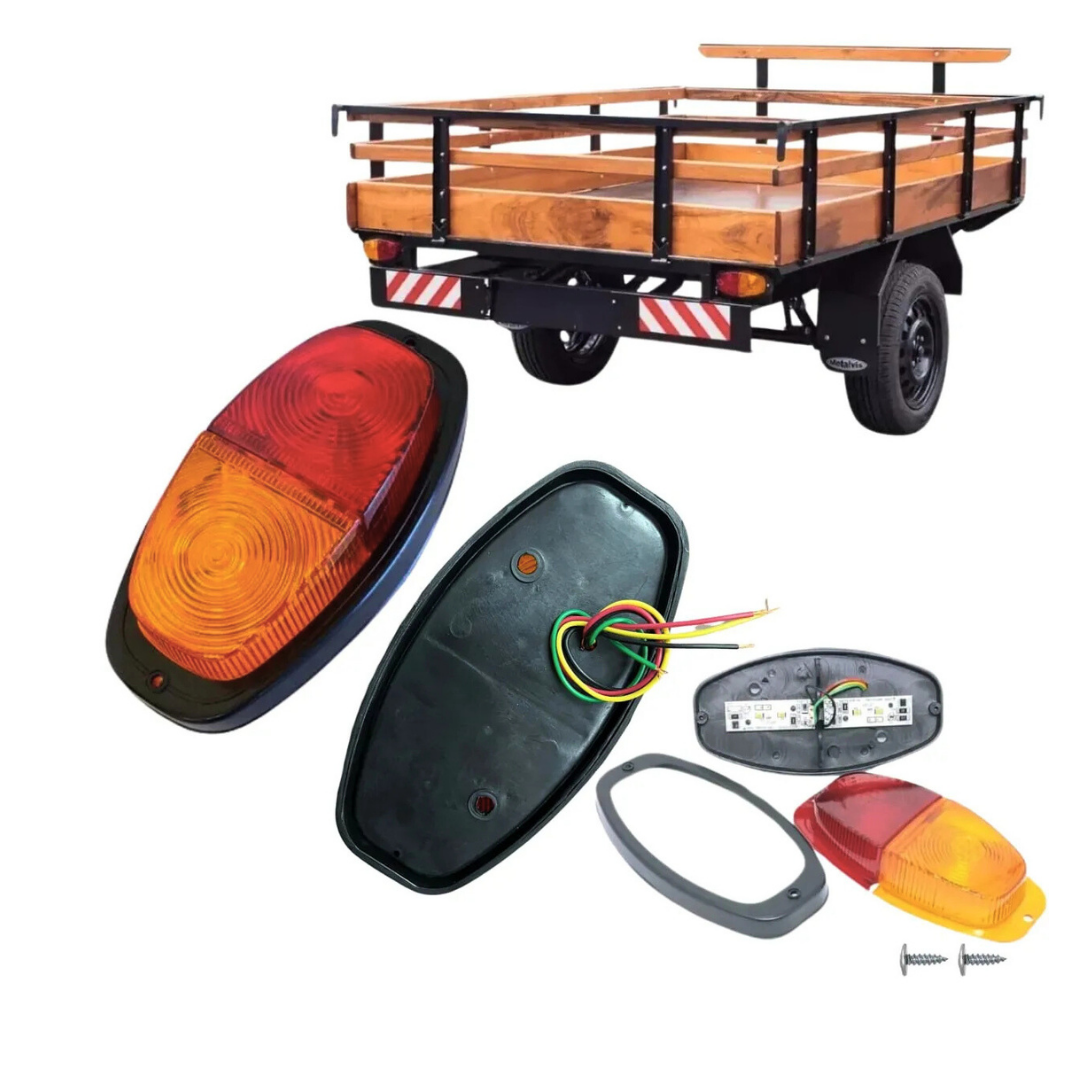Kit Eletrico Instalação Lanterna Carretinha 6 polos com cabo - Imagem 3