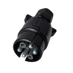 Plug Macho Preto - Para Carretinha Reboque 6 PINOS