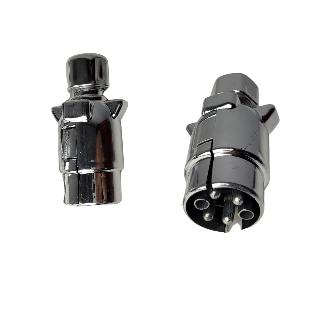 Plug Macho Cromado- Para Carretinha Reboque 6 PINOS - Imagem 2