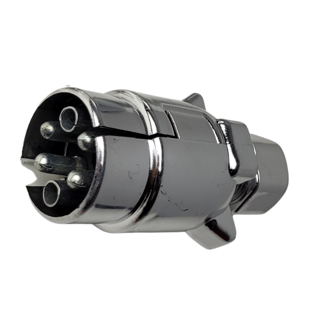Plug Macho Cromado- Para Carretinha Reboque 6 PINOS