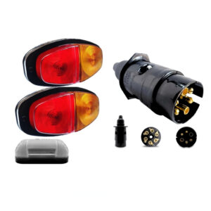 Kit Eletrico Instalação Lanterna Carretinha 6 polos com cabo